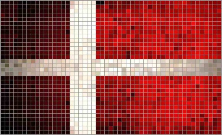 Denmark Flag mosaic