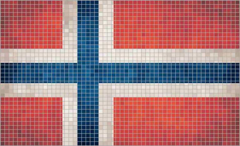 Norway Flag mosaic