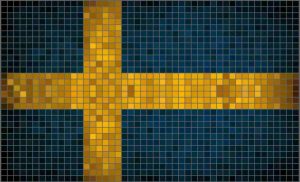 Sweden Flag mosaic